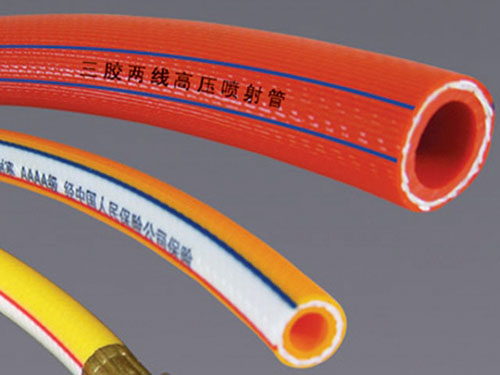 PVC high-strength polyester fiber reinforced Type Ⅲ three-rubber two-thread high-pressure jet hose PVC高強度滌綸纖維增強Ⅲ型三膠兩線高壓噴射軟管