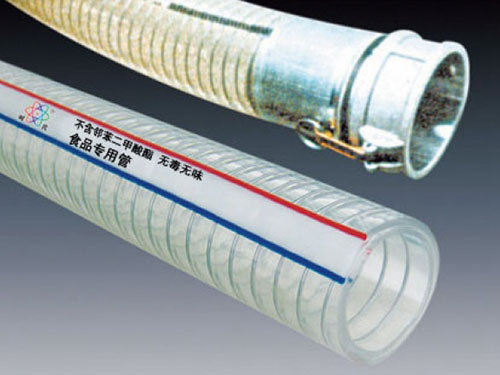 PVC steel wire spiral reinforced special hose for drinking water (food-grade, phthalate-free) PVC鋼絲螺旋增強飲用水專用軟管（食品級 不含鄰苯二甲酸酯）